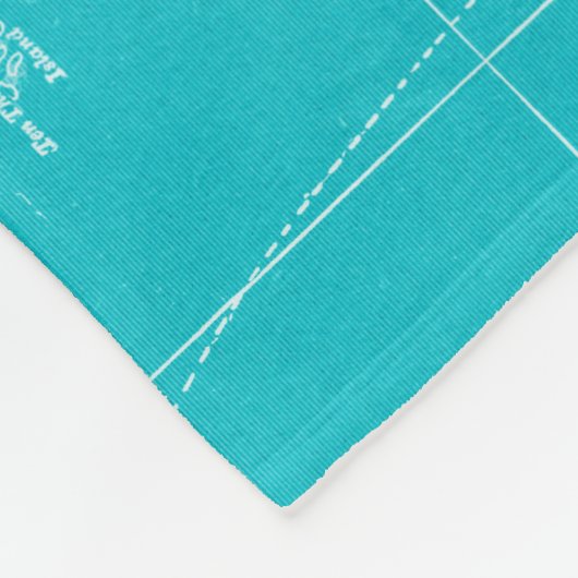 Couverture Polaire Carte Blue Cuba (Coin)