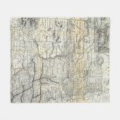 Couverture Polaire Carte correcte du Dakota (Devant (Horizontal))