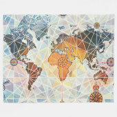 Couverture Polaire Carte d'Air Afrique du monde (Devant (Horizontal))