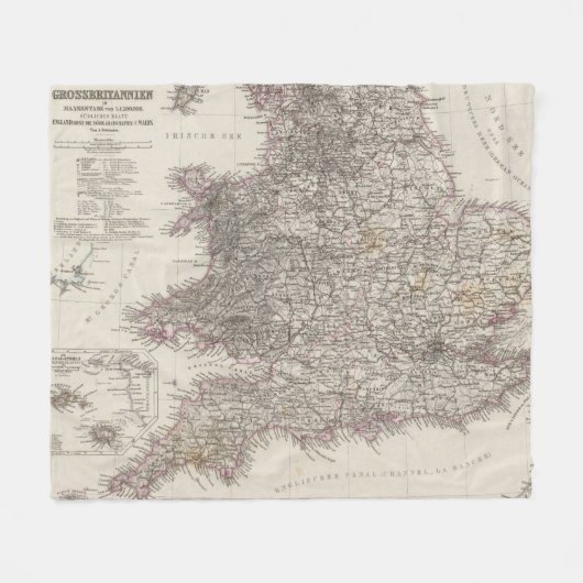 Couverture Polaire Carte d'atlas de l'Angleterre (Devant (Horizontal))