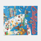 Couverture Polaire Carte de bande dessinée de la Californie (Devant (Horizontal))