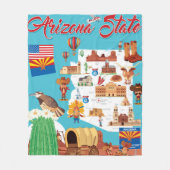 Couverture Polaire Carte de bande dessinée de l'Arizona (Devant)