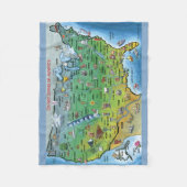 Couverture Polaire Carte de bande dessinée des Etats-Unis (Devant)