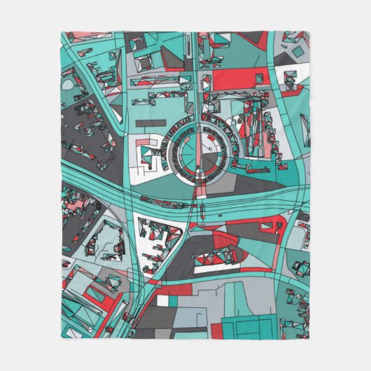 Couverture Polaire Carte de Berlin, Allemagne (Devant)