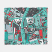 Couverture Polaire Carte de Berlin, Allemagne (Devant (Horizontal))