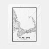 Couverture Polaire Carte de Cape Cod (Devant)