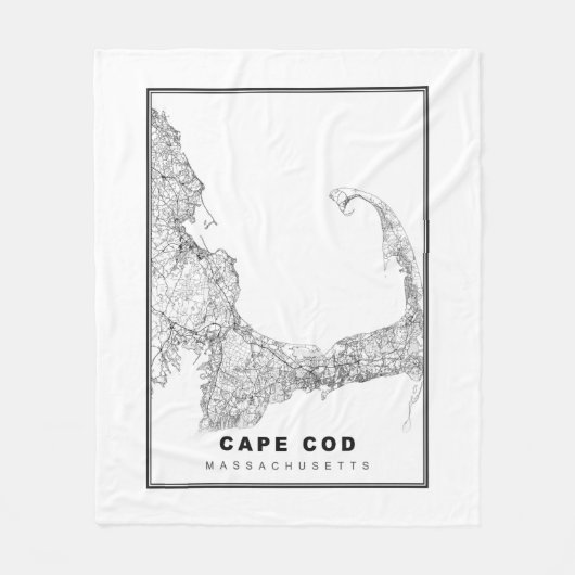 Couverture Polaire Carte de Cape Cod (Devant)