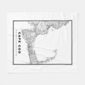 Couverture Polaire Carte de Cape Cod (Devant (Horizontal))