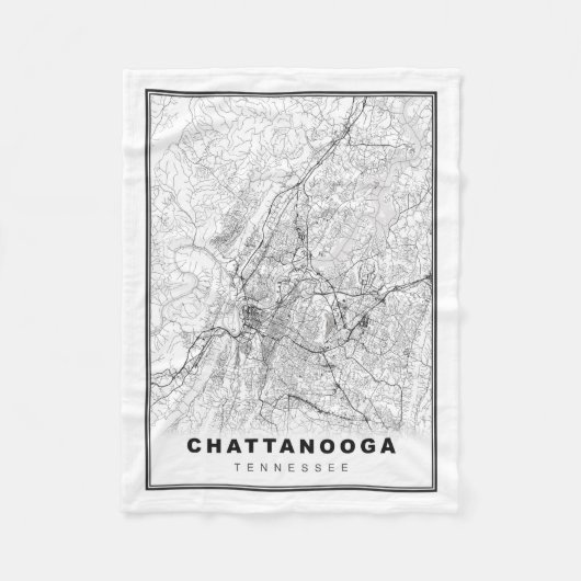 Couverture Polaire Carte de Chattanooga (Devant)