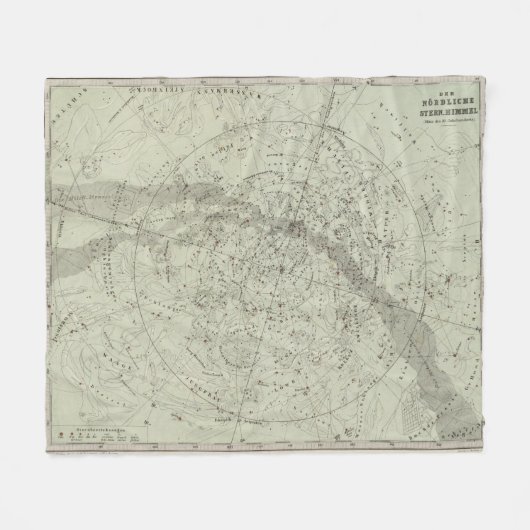 Couverture Polaire Carte de ciel nocturne de Norther (Devant (Horizontal))