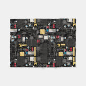 Couverture Polaire Carte de circuit noir (Devant (Horizontal))