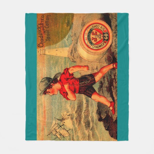 Couverture Polaire Carte de commerce victorienne Chadwick’s Spool Cot (Devant)