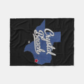 Couverture Polaire Carte de Crystal Beach Texas Tx (Devant (Horizontal))