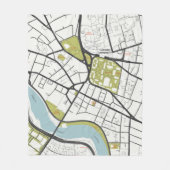 COUVERTURE POLAIRE CARTE DE DÉTAIL DES MASSACHUSETTS DE L'UNIVERSITÉ  (Devant)