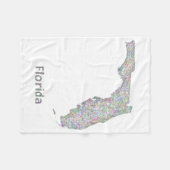 Couverture Polaire Carte de Floride (Devant (Horizontal))