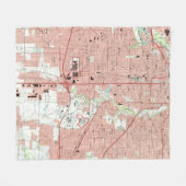 Couverture Polaire Carte de Fort Worth Texas (1995) (Devant (Horizontal))