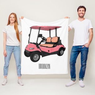 Couverture Polaire Carte de golf / dessin animé en voiturette de golf
