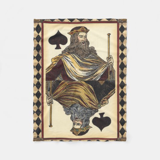 Couverture Polaire Carte de jeu King of Spades par Vision Studio (Devant)