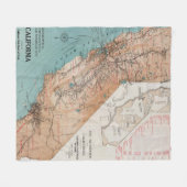 Couverture Polaire Carte de la Californie 2 (Devant (Horizontal))
