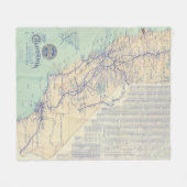 Couverture Polaire Carte de la Californie 4 (Devant (Horizontal))