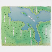 Couverture Polaire Carte de la mer Baltique (Devant (Horizontal))