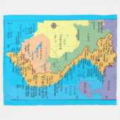 COUVERTURE POLAIRE CARTE DE L'ASIE DU SUD-EST (Devant (Horizontal))