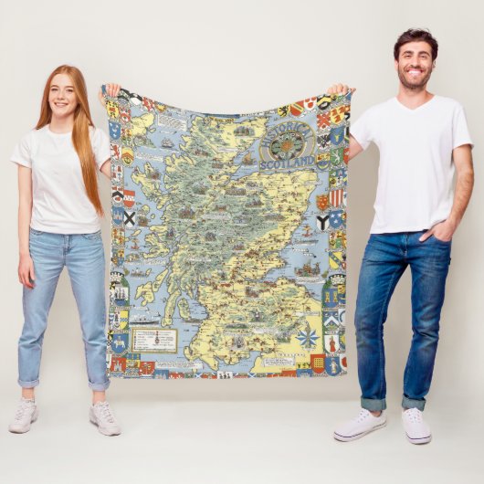 Couverture Polaire Carte de l'Ecosse historique (En situation)