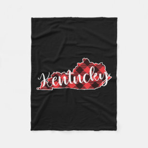 Couverture Polaire Carte de l'État du Kentucky Buffalo Plaid Noël Ky