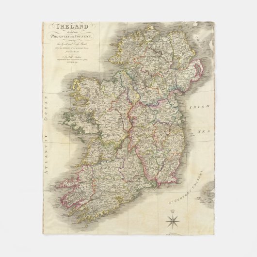 Couverture Polaire Carte de l'Irlande (Devant)