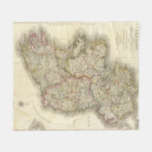 Couverture Polaire Carte de l'Irlande (Devant (Horizontal))