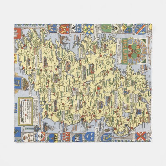 Couverture Polaire Carte de l'Irlande historique (Devant (Horizontal))