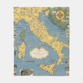 Couverture Polaire Carte de l'Italie avec Ville du Vatican (Devant)