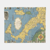 Couverture Polaire Carte de l'Italie avec Ville du Vatican (Devant (Horizontal))