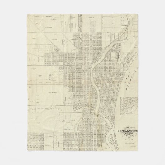 Couverture Polaire Carte de Milwaukee (Devant)
