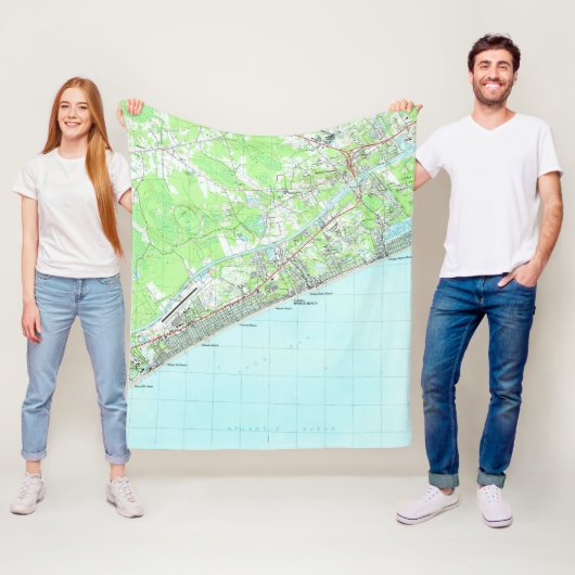 Couverture Polaire Carte de Myrtle Beach du nord la Caroline du Sud (En situation)