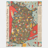 Couverture Polaire Carte de nourriture des Etats-Unis (Devant)