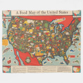 Couverture Polaire Carte de nourriture des Etats-Unis (Devant (Horizontal))