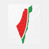 Couverture Polaire Carte de Palestine Watermelon Symbole de la libert (Devant)