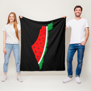 Couverture Polaire Carte de Palestine Watermelon Symbole de la libert