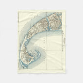 Couverture Polaire Carte de Provincetown Cape Cod le Massachusetts (Devant)