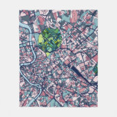 Couverture Polaire Carte de Rome Italie (Devant)