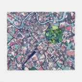 Couverture Polaire Carte de Rome Italie (Devant (Horizontal))