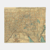 Couverture Polaire Carte de route du Minnesota (Devant (Horizontal))