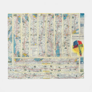 Couverture Polaire Carte de système d'American Airlines de verso