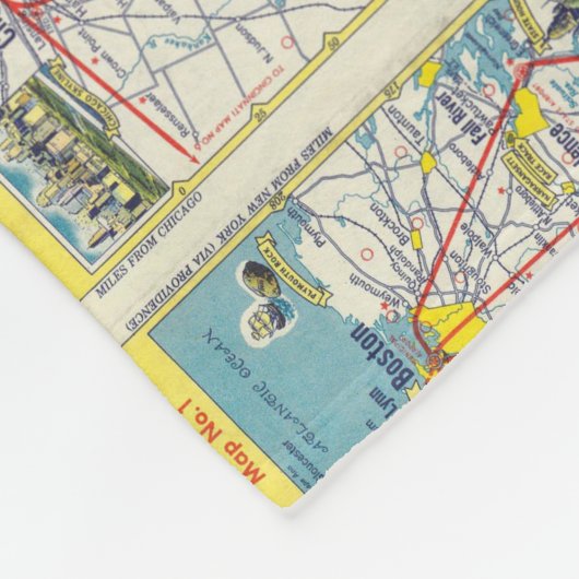 Couverture Polaire Carte de système d'American Airlines de verso (Coin)