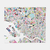 Couverture Polaire Carte de Tokyo Japon (Devant (Horizontal))