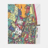 Couverture Polaire Carte de ville de Budapest, Hongrie | (Devant)