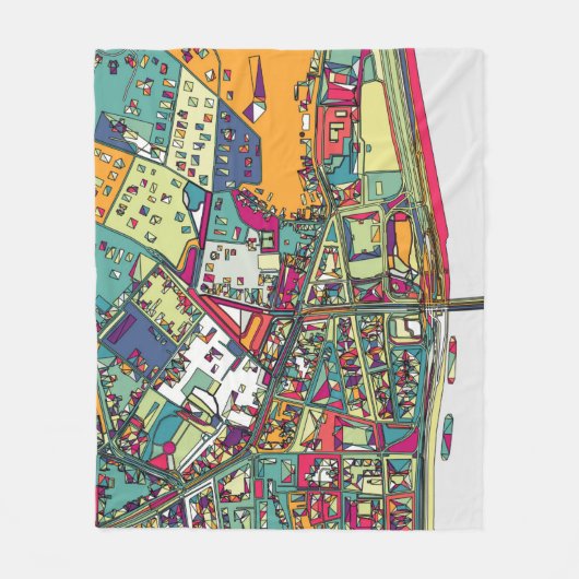 Couverture Polaire Carte de ville de Budapest, Hongrie | (Devant)