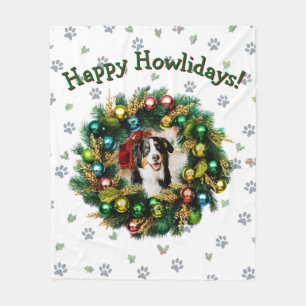Couverture Polaire Carte de vœux photo Joyeuses Howlidays