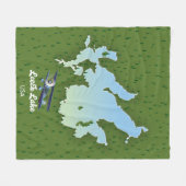 Couverture Polaire Carte de voyage du lac Leech (Devant (Horizontal))